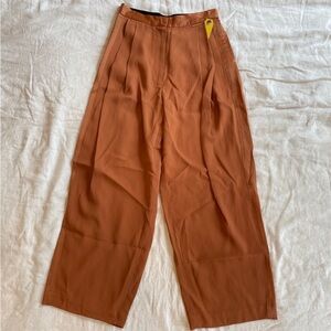 Rachel Comey Orange Wide-Leg Tuxedo Pants